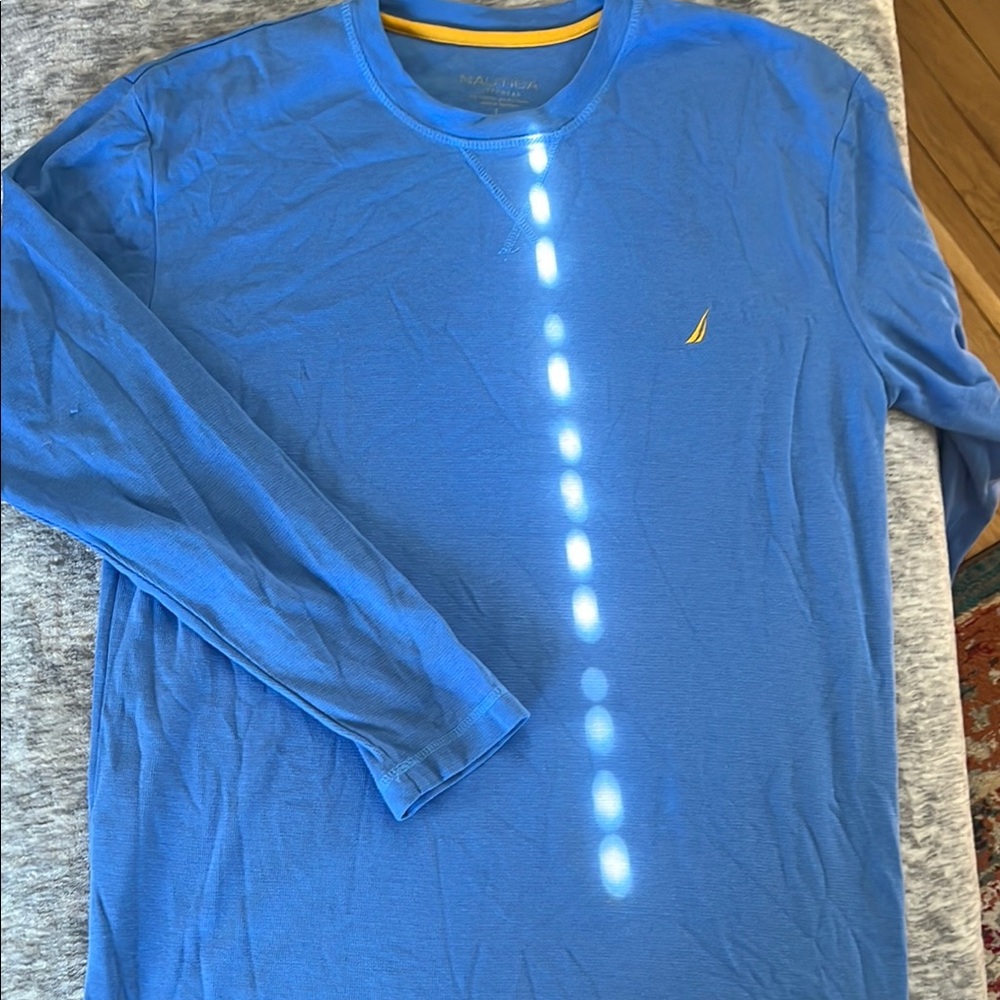 Nautica Blue Long Sleeve Tee with Crew Neck
